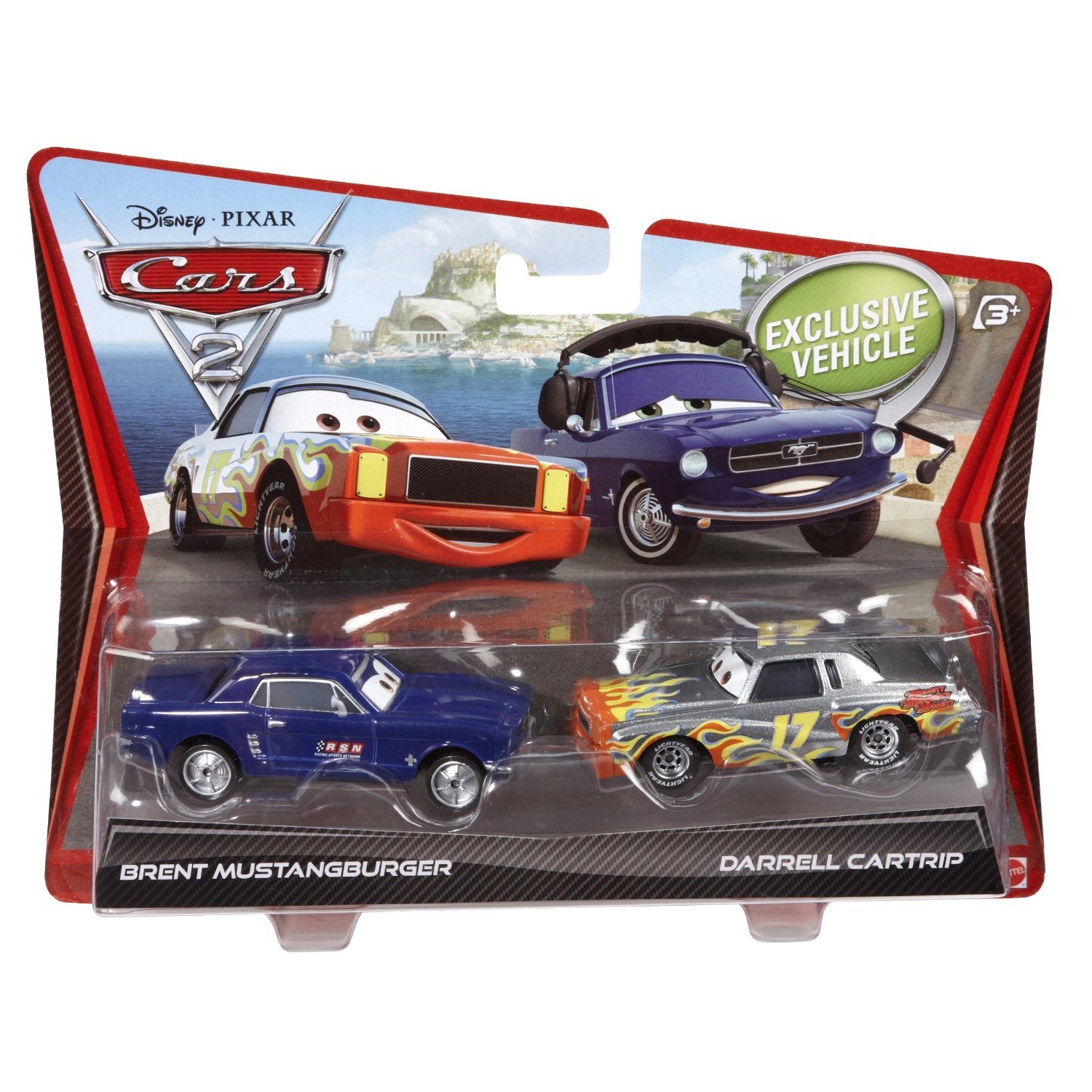 AUTA 2 - CARS 2 - DWUPAK - MATTEL - V2834