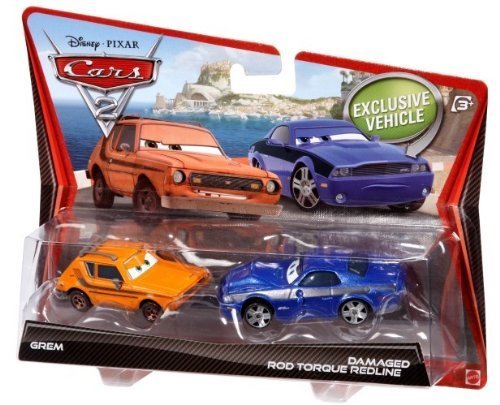 AUTA 2 - CARS 2 - DWUPAK - MATTEL - V2836