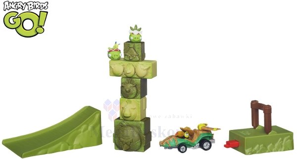 HASBRO - ANGRY - BIRDS - GO - JENGA - TOWER - KNOCK - DOWN - A6437