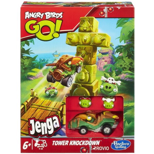 HASBRO - ANGRY - BIRDS - GO - JENGA - TOWER - KNOCK - DOWN - A6437