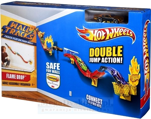 HOT - WHEELS - ŚCIANOWCE - TOR - FLAME - DROP - W2104 - W3429